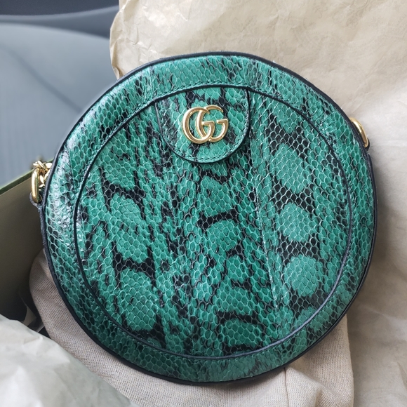 Gucci Crossbody - Ophidia Emerald Green Python - 100% Authentic - Picture 5 of 5